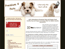 Tablet Screenshot of premium4pets.net